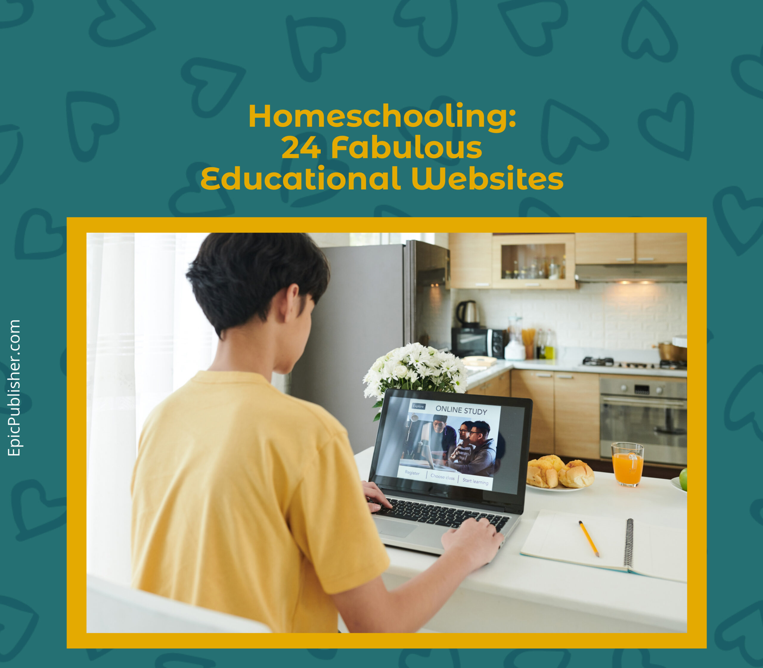 A young person engaged in online learning at home, exploring the best homeschooling websites.